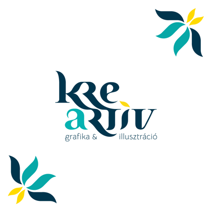 Kreatív vállalkozás logó, grafikus és illusztrátor számára (saját brand)