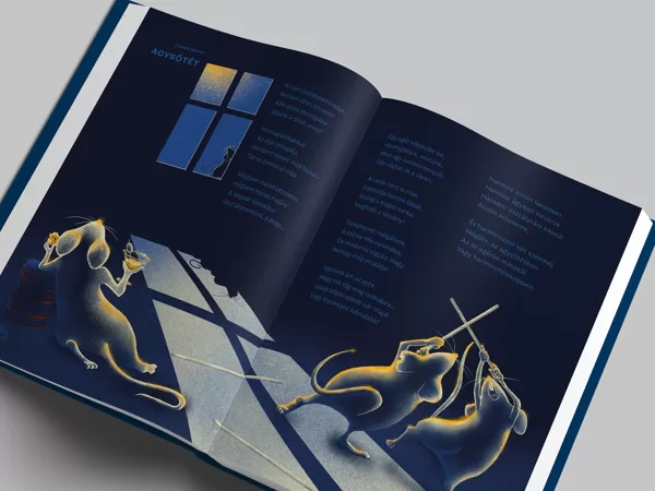 Lackfi János: Agysötét - gyerekvers illusztráció