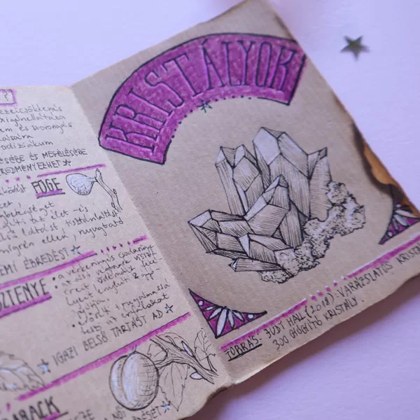 Hétköznapi boszorkányságok - mini zine (zselés toll, színesceruza)