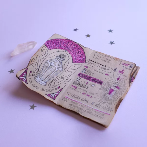 Hétköznapi boszorkányságok - mini zine (zselés toll, színesceruza)